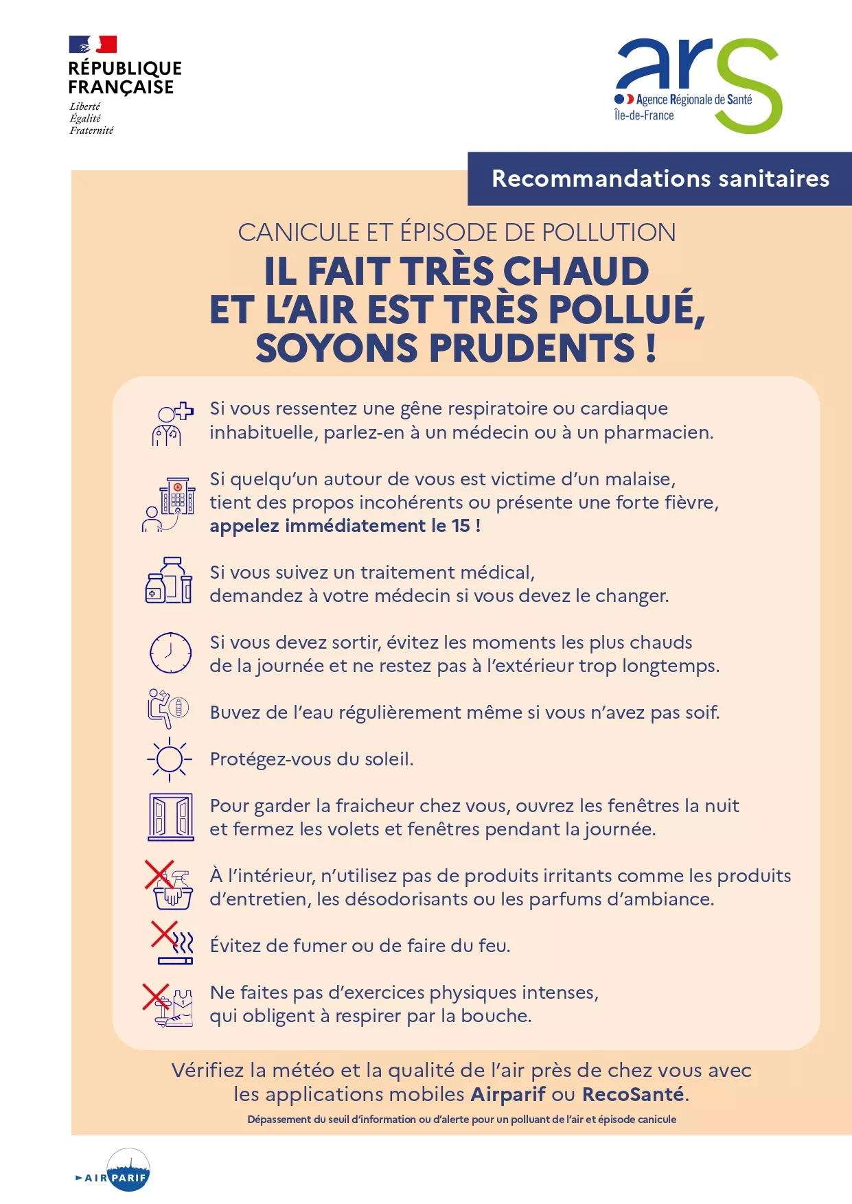 Affiche - Tout type d’épisode de pollution et vague de chaleur