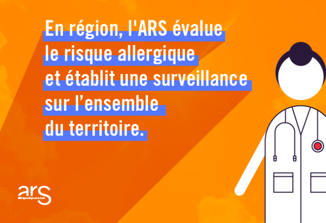 En région, l'ARS évalue le risque allergique et établit une surveillance sur l'ensemble du territoire