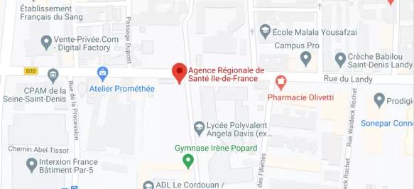 Plan d'accès à l'ARS (nouvelle fenêtre)
