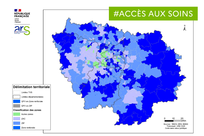 Nouveau zonage médecins en Île-de-France : lutter contre les inégalités socio-territoriales d’accès aux soins