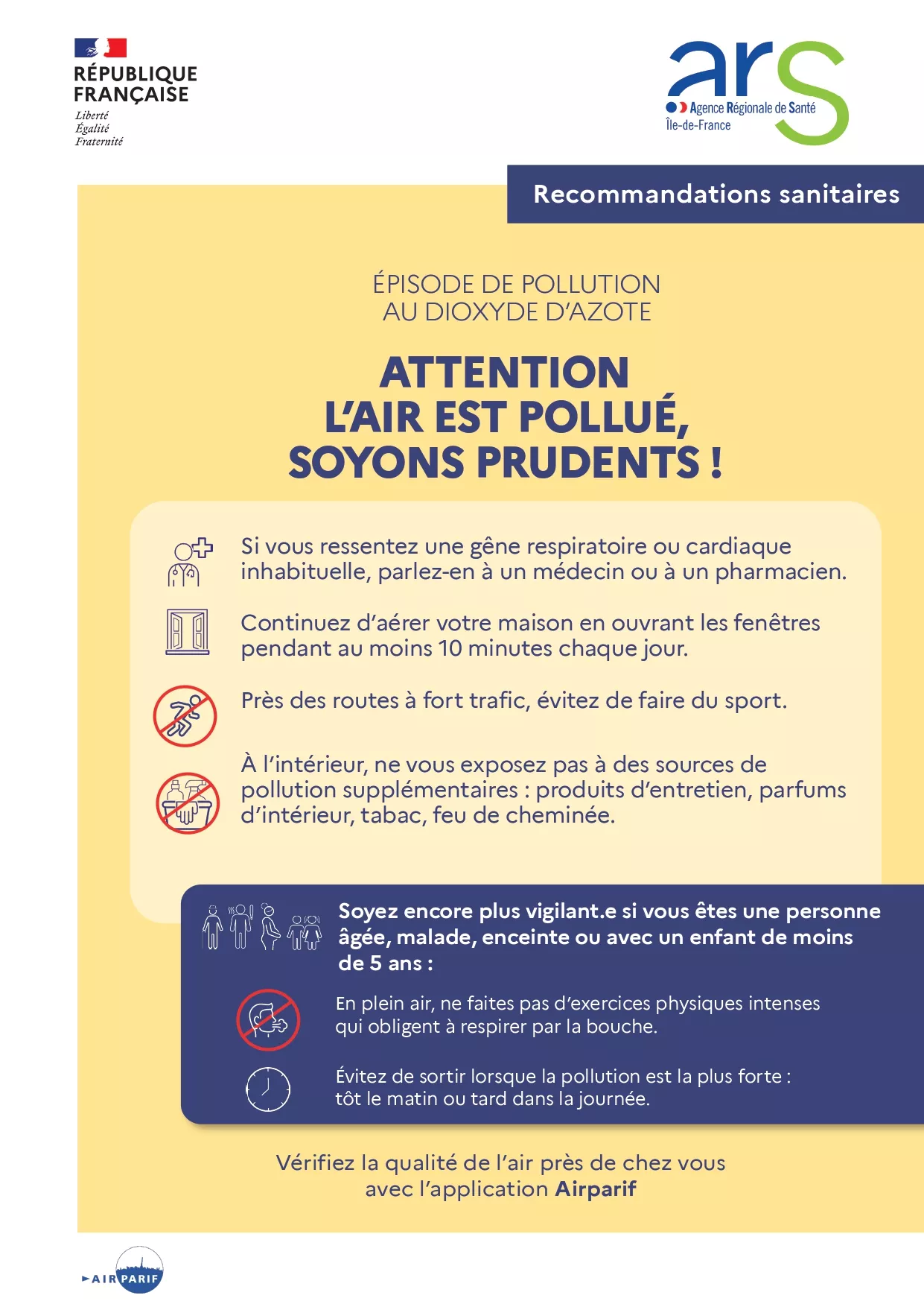 Dépassement du seuil d'information - Episode pollution dioxyde d'azote ou particule